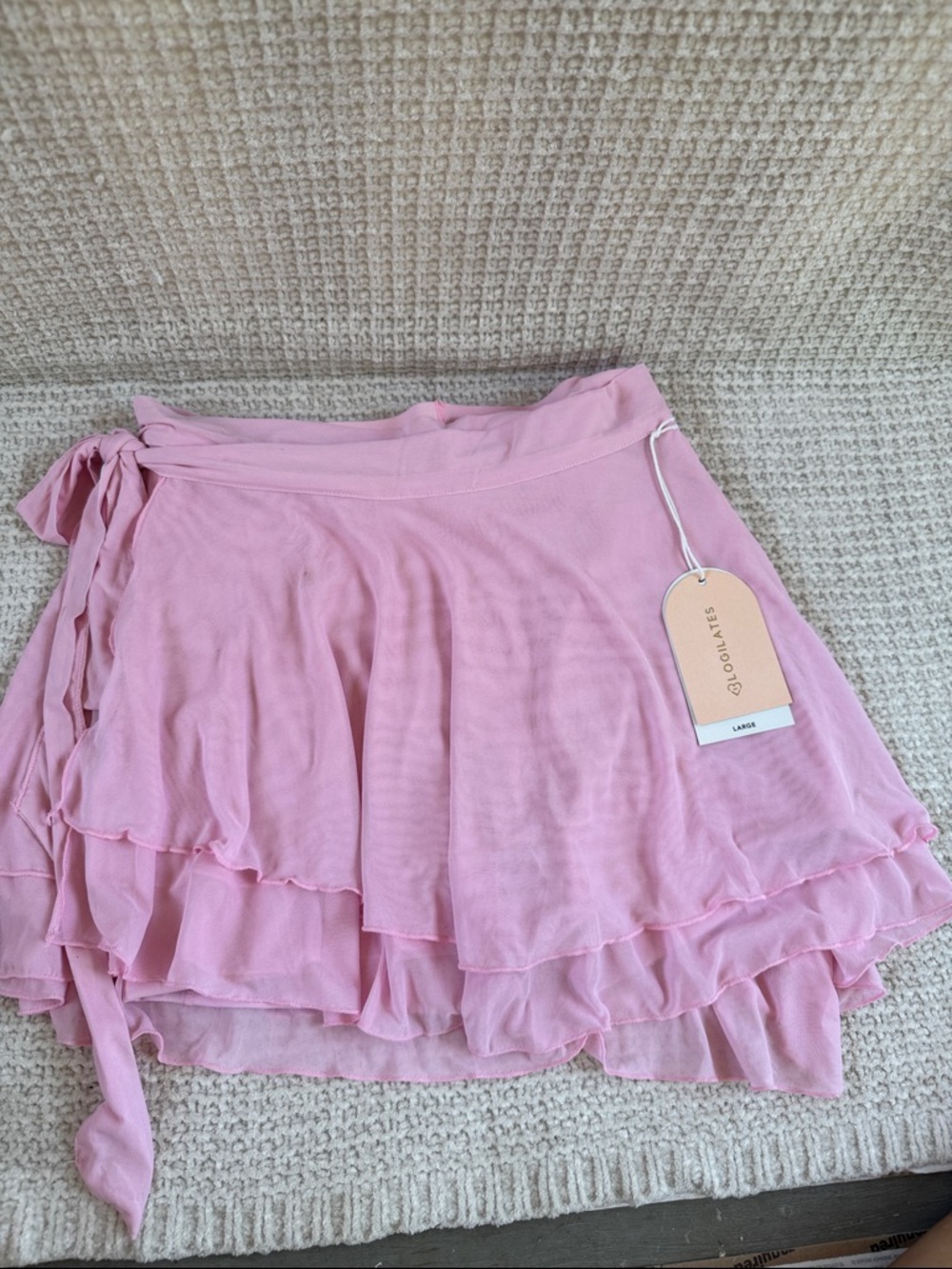Light Pink Layered Wrap Skirt